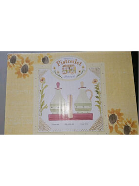 Pfaltzgraff Secrets of Pistoulet Oil and Vinegar Cruet Set NIB